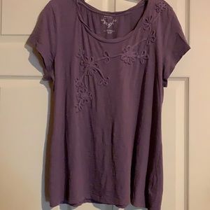 Sonoma Purple Appliqué tee shirt